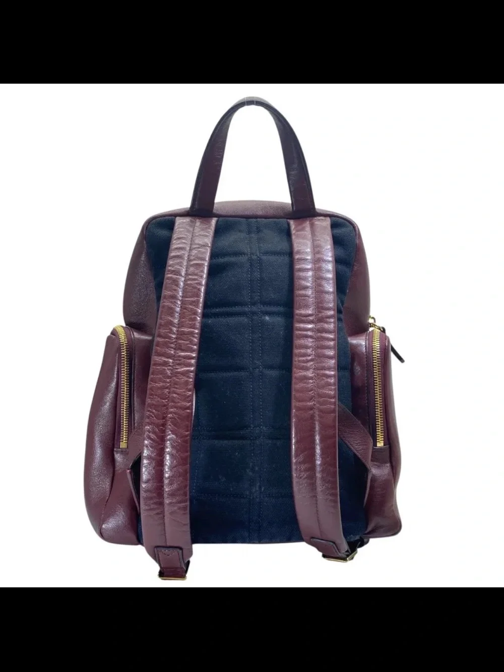Mulberry Leather Backpack in Burgundy